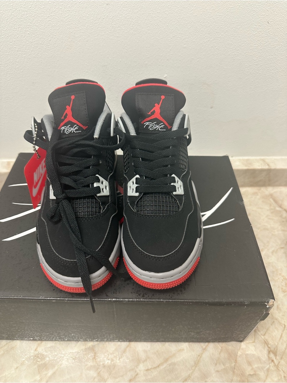 Jordan Air Jordan 4 Retro - Black / Fire Red / Cement Grey